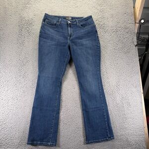 Lee Jeans Womens 14 Blue Cotton Denim Bootcut Mid Rise Workwear Travel Stretch